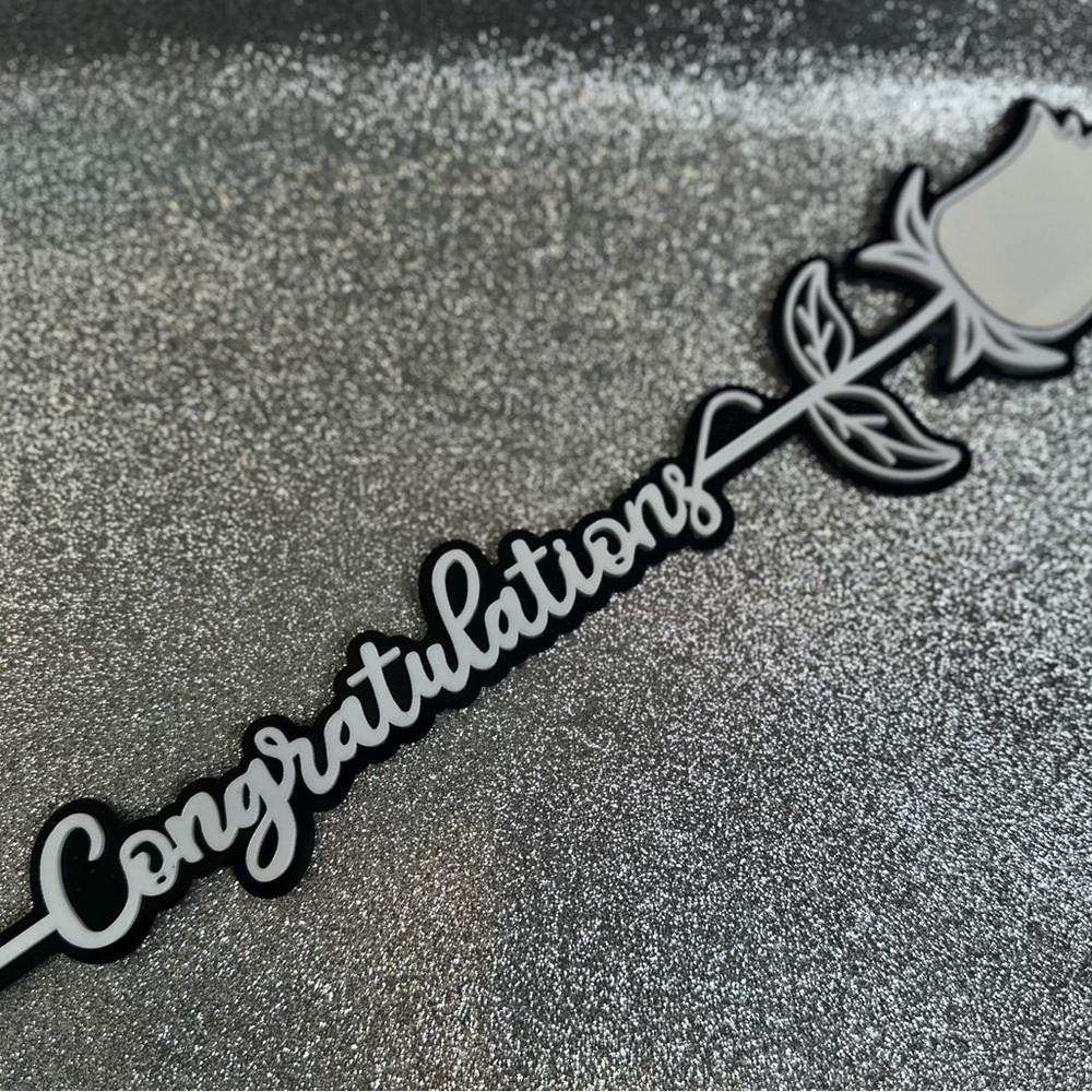 Congratulations Rose Sticker